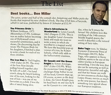 ben miller book list